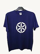 Topy, tričká, tielka - tričko modré so symbolom - 8285381_