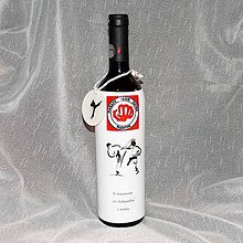 Nádoby - Darčeková fľaša s logom, obrázkami, nápismi a visačkou - 8288225_
