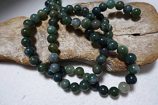 Minerály - Achát machový 10mm - 8289650_