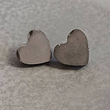 Náušnice - Betónky Hearts gray (srdce) - 8293097_