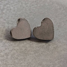 Náušnice - Betónky Hearts gray (srdce) - 8293097_