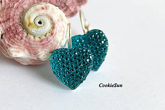 Náušnice - Náušnice "Shiny Hearts" (Shiny Hearts) - 8294541_