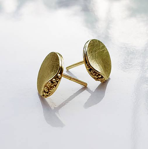 - Shell earrings (round) (žlté zlato) - 8297622_