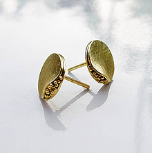 Náušnice - Shell earrings (round) - 8297622_