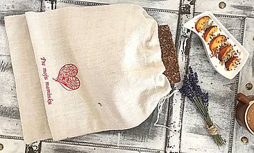 Úžitkový textil - Vrecúško z ľanového plátna pre každú maminku♥ - 8297610_