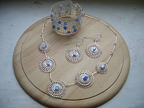Sady šperkov - Súprava šperkov-s modrým kameňom - 8299882_