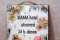 Tabuľky - tabuľka Mama hotel - 8302063_