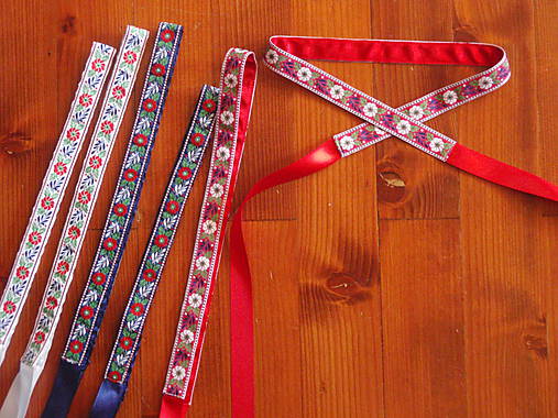Opasky - Folklórny opasok jednostranný šírka 2,5cm - 8302086_