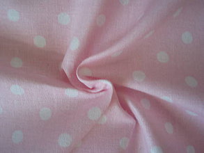 Textil - Ružová - malé bodky 4mm - 8303303_