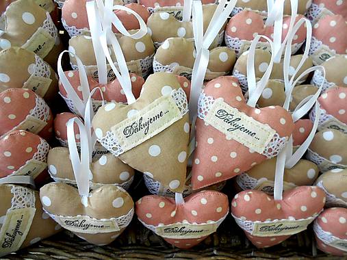 Darčeky pre svadobčanov - Svadobné srdiečka "Ďakujeme..." - 8302763_