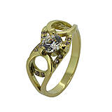 Prstene - Srdiečkový prsteň so zirkónmi - 8305762_