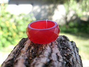 Prstene - Farebný živicový prsteň brúsený (Malinový živicový prsteň 17mm č.1011) - 8309119_