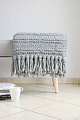 Úžitkový textil - Vlnená pletená deka 90 x 170 cm - 8310750_