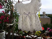 Detské oblečenie - Detské háčkované šaty - 8315432_