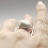 Prstene - Prsteň biely Krystalix / RING White - 8313137_