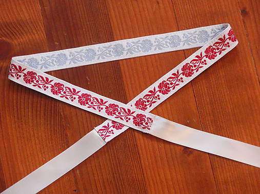 Opasky - Folklórny obojstranný opasok 2,5cm - 8319067_
