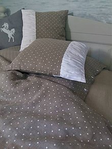 Úžitkový textil - Ľanové posteľné obliečky Dots Everywhere - 8320715_