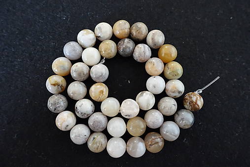 Minerály - Achát bambusový bledší 10mm - 8323563_