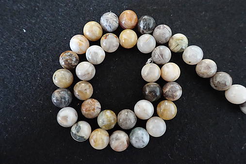 Minerály - Achát bambusový tmavší 10mm - 8323698_