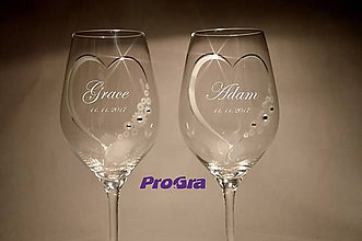 Nádoby - Grace - svadobné poháre 2ks - 8325616_