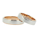 Prstene - Obrúčky z bielo - ružového zlata so zirkónmi - 8324709_
