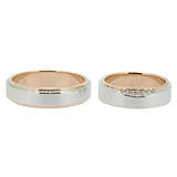 Prstene - Obrúčky z bielo - ružového zlata so zirkónmi - 8324710_