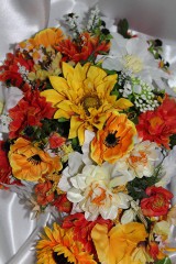 Dekorácie - Svadobná ikebana z lúčnych kvetov - 8334133_