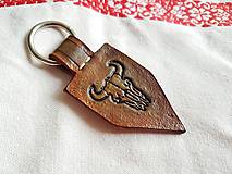 Kľúčenky - Kožená kľúčenka Lebka II - 8333979_