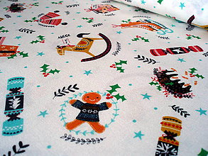 Textil - Bavlnená látka Merry Little Christmas - Gifts Tossed - 8337364_