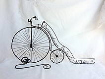 Dekorácie - velociped - retro bicykel so stuhou... - 8336007_