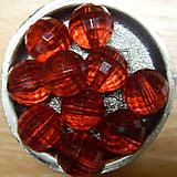 Korálky - Akrylové koráliky červené 10mm - 8338936_