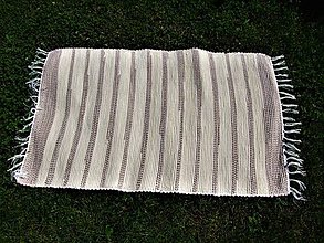 Úžitkový textil - Tkaný maslovo-hnedý koberec 2 - 8342782_