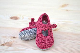Detské topánky - Detské papučky organic wool 0 - 6 m ružové - 8348061_