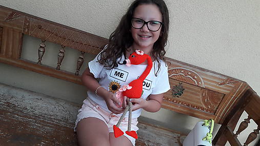 Hračky - dáma plameniačka - 8349743_