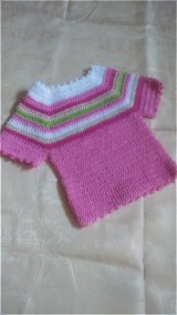 Detské oblečenie - Háčkované letné baby tričulo  SKLADOM - 8356033_