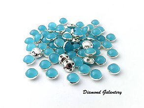 Galantéria - Ozdobné perličky našívacie modré - 8 mm - 8361046_