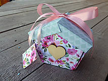 Papiernictvo - Vtáčia búdka na peniaze - svadobná s kvetmi - 8361119_