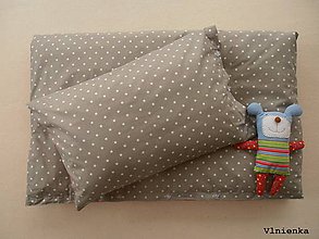 Detský textil - Sivé HVIEZDIČKY obliečky do postieľky 100% bavlna na mieru - 8363015_