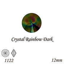 Korálky - SWAROVSKI® ELEMENTS 1122 Rivoli - Crystal Rainbow Dark, 12mm, bal.1ks - 8366742_