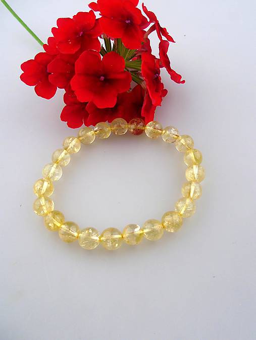 Náramky - citrín náramok - slnečná energia - 8370422_