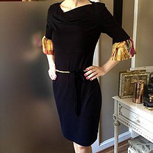 Šaty - Čierne šaty s volánovými rukávmi - 8374662_