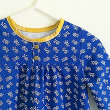 Detské oblečenie - košuľka Ruženka Šípkovie (Modrotlač stajl) - 8374051_