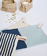 Úžitkový textil - Chňapky EXTRA hrubé - námornícke - 8383807_