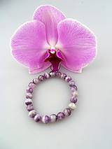 Náramky - ametyst orchidea náramok - 8385927_