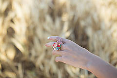 Prstene - Kvetinový prstienok "sladko po bozkoch" - 8392502_