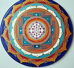 Dekorácie - Mandala rovnováhy Sri Yantra - 8395391_