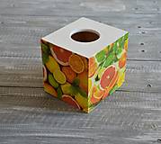 Úložné priestory & Organizácia - box na vreckovky "Citrusy" - 8397659_