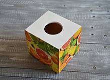 Úložné priestory & Organizácia - box na vreckovky "Citrusy" - 8397662_