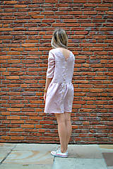 Šaty - Ľanové šaty CLARA ružové - 8399350_