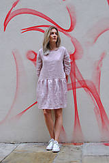 Šaty - Ľanové šaty CLARA ružové - 8399352_
